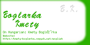 boglarka kmety business card